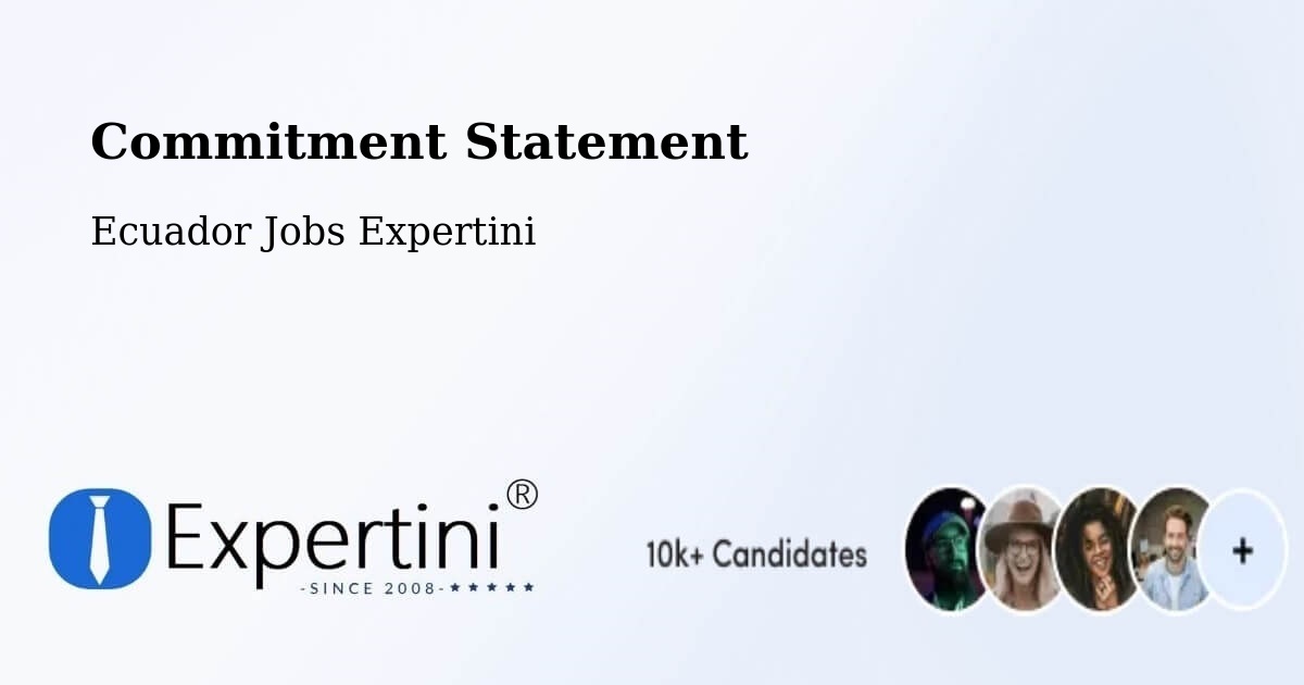 Corporate Commitment – Saquisilí - Ecuador Jobs Expertini